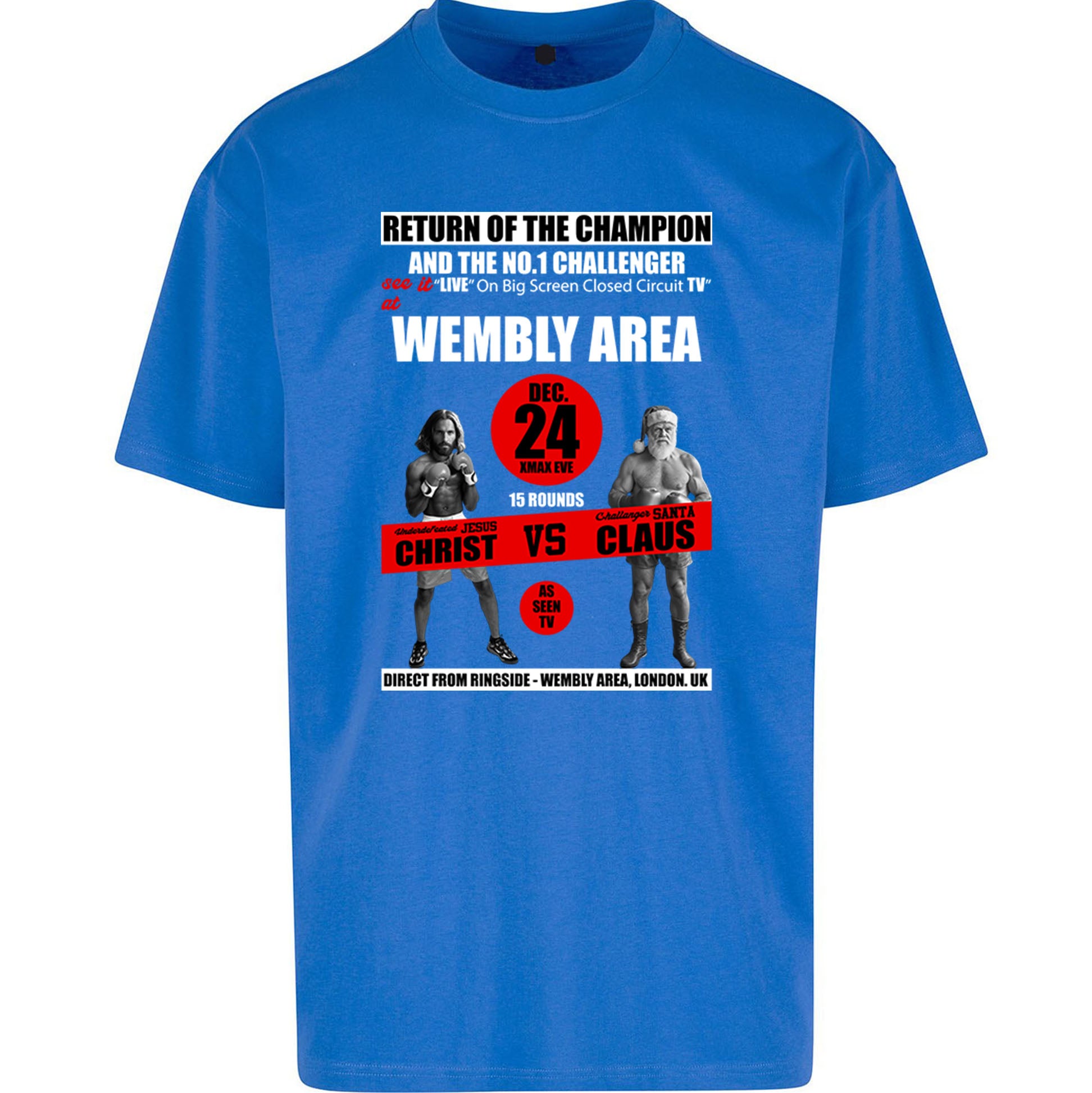 Jesus Christ Vs Santa Claus Oversized T Shirt 