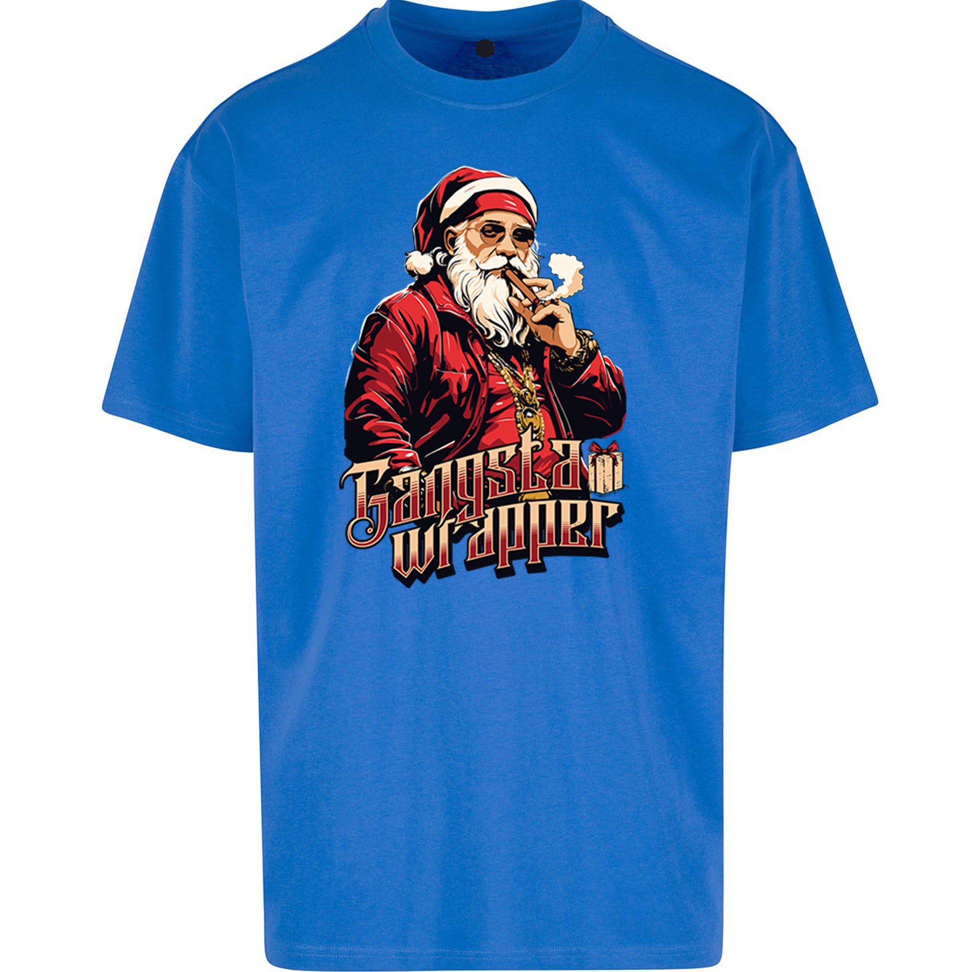Santa Claus Gangster Oversized T Shirt