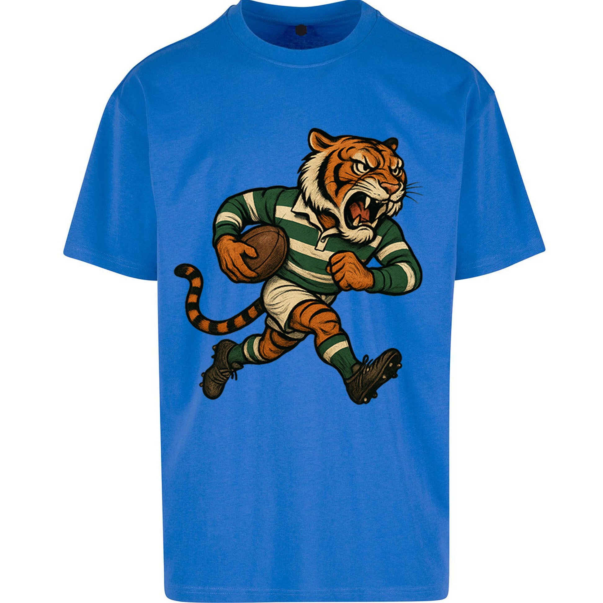 Retro Leicester Tigers Rugby Union Oversized T Shirt