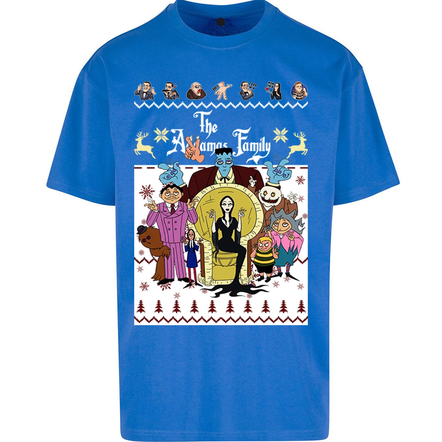Scary Addams Christmas Oversized T Shirt