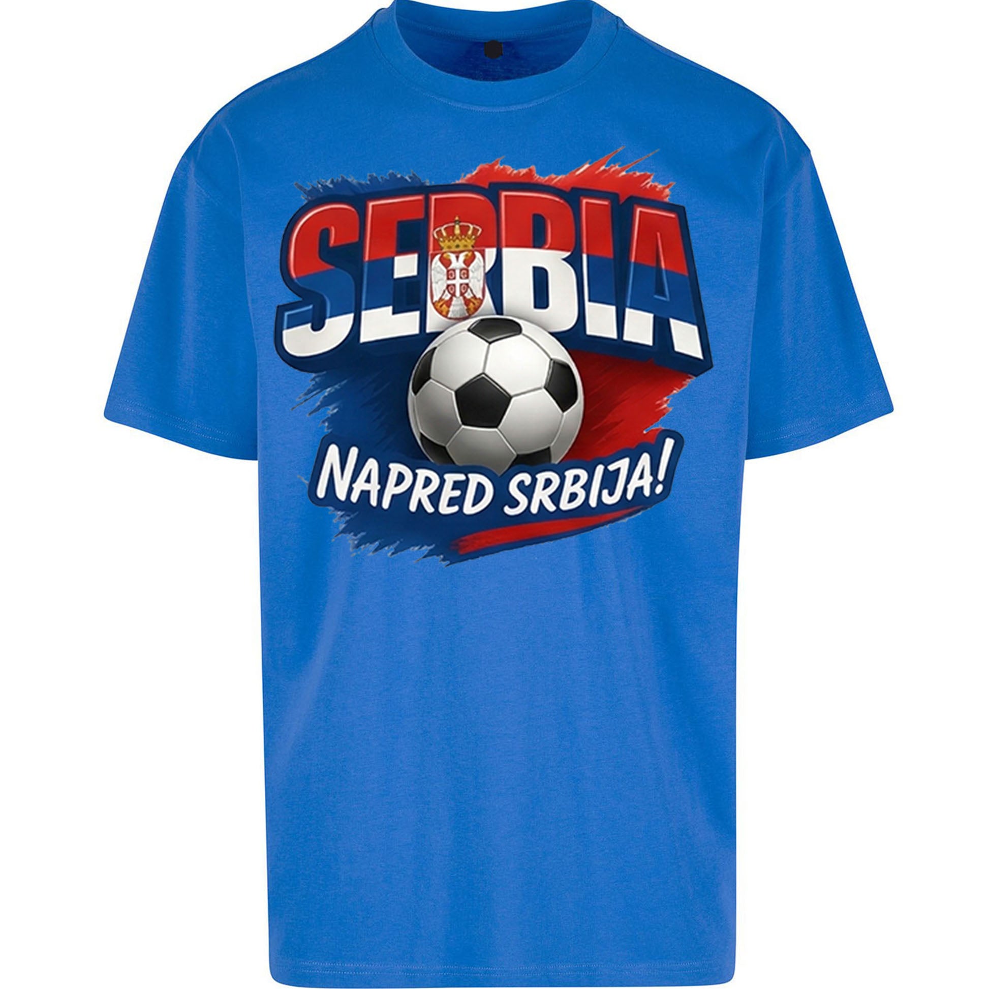 Serbia Retro World Cup Oversized T Shirt