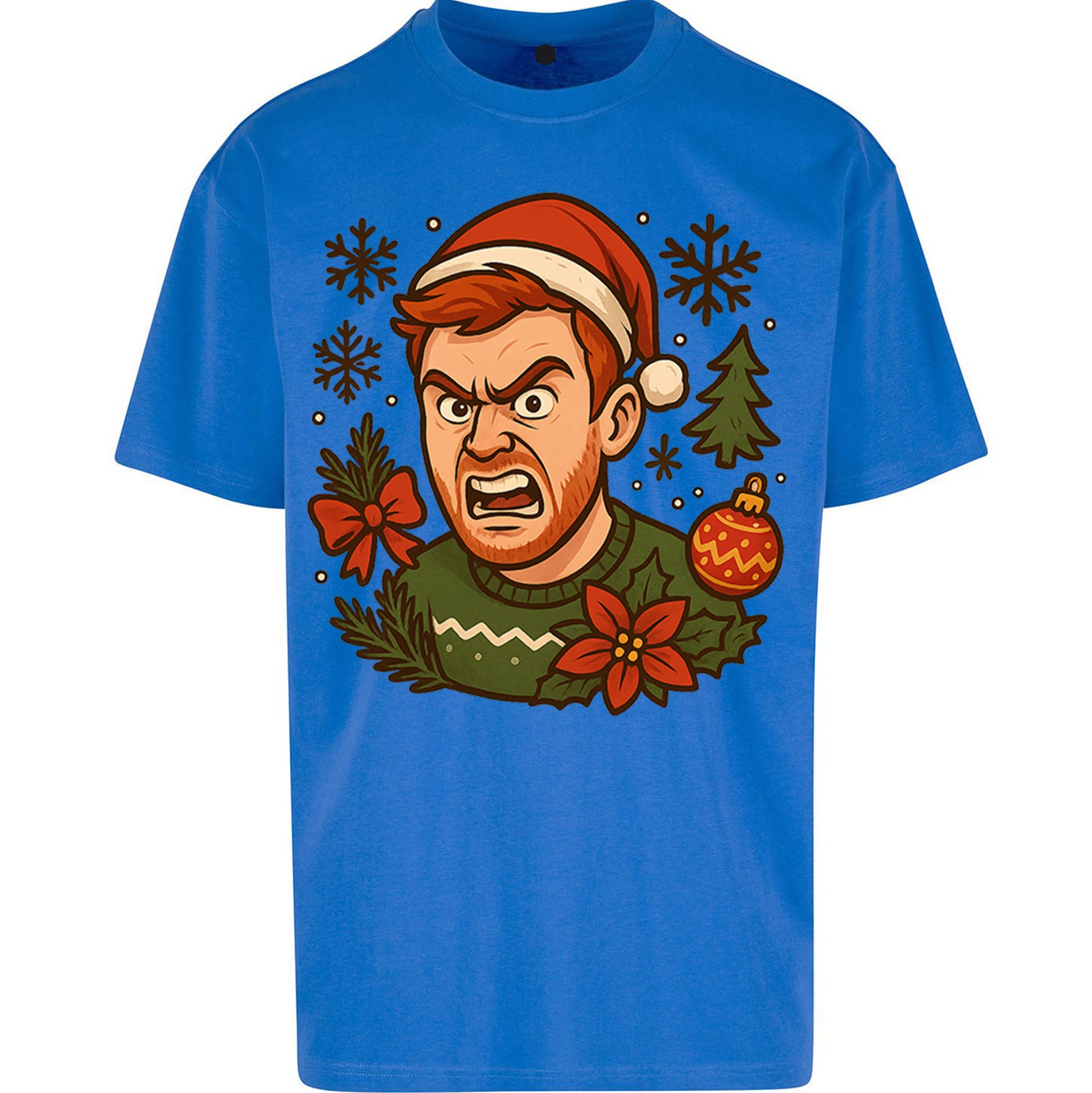 Angry Ginge Christmas Oversized T Shirt