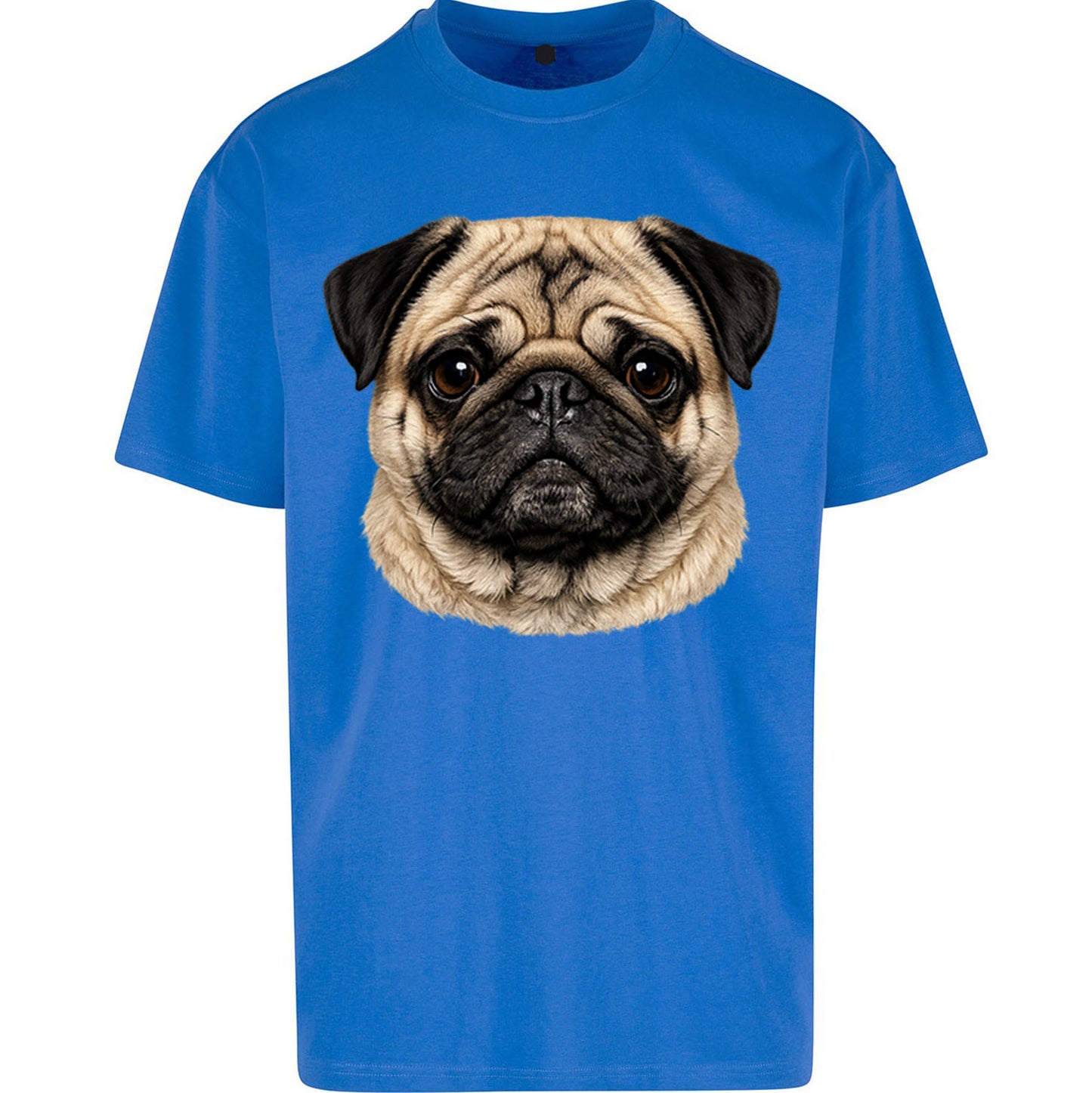 Pug Dog Face Oversized T Shirt