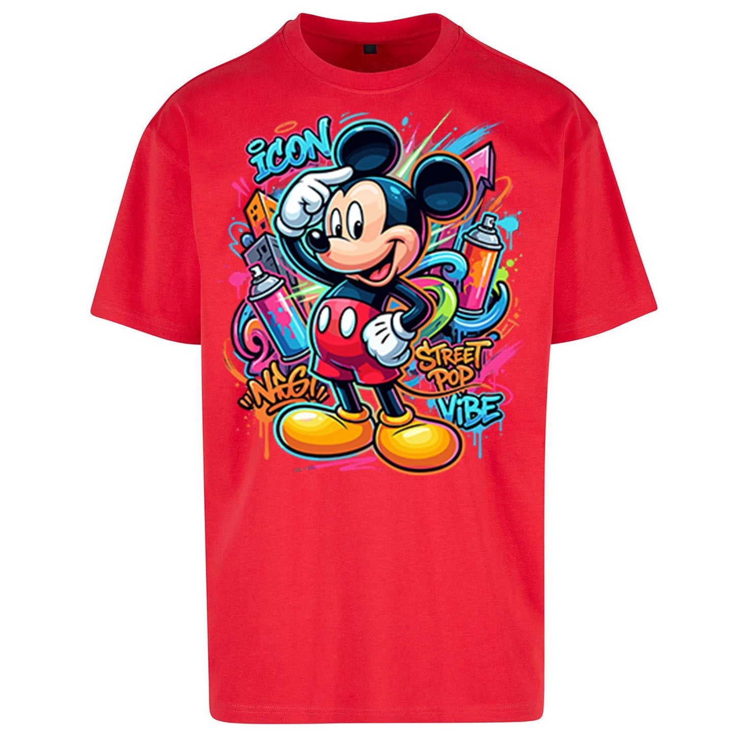 Graffiti Mickey Oversized T Shirt