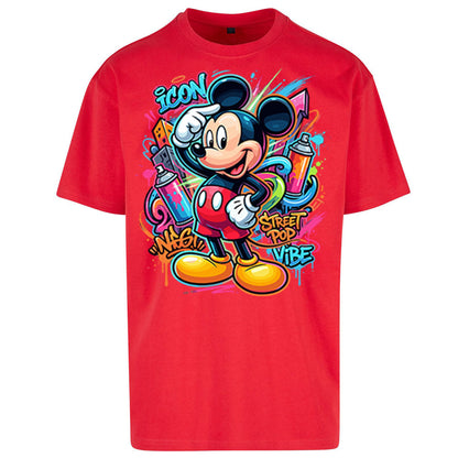 Graffiti Mickey Oversized T Shirt