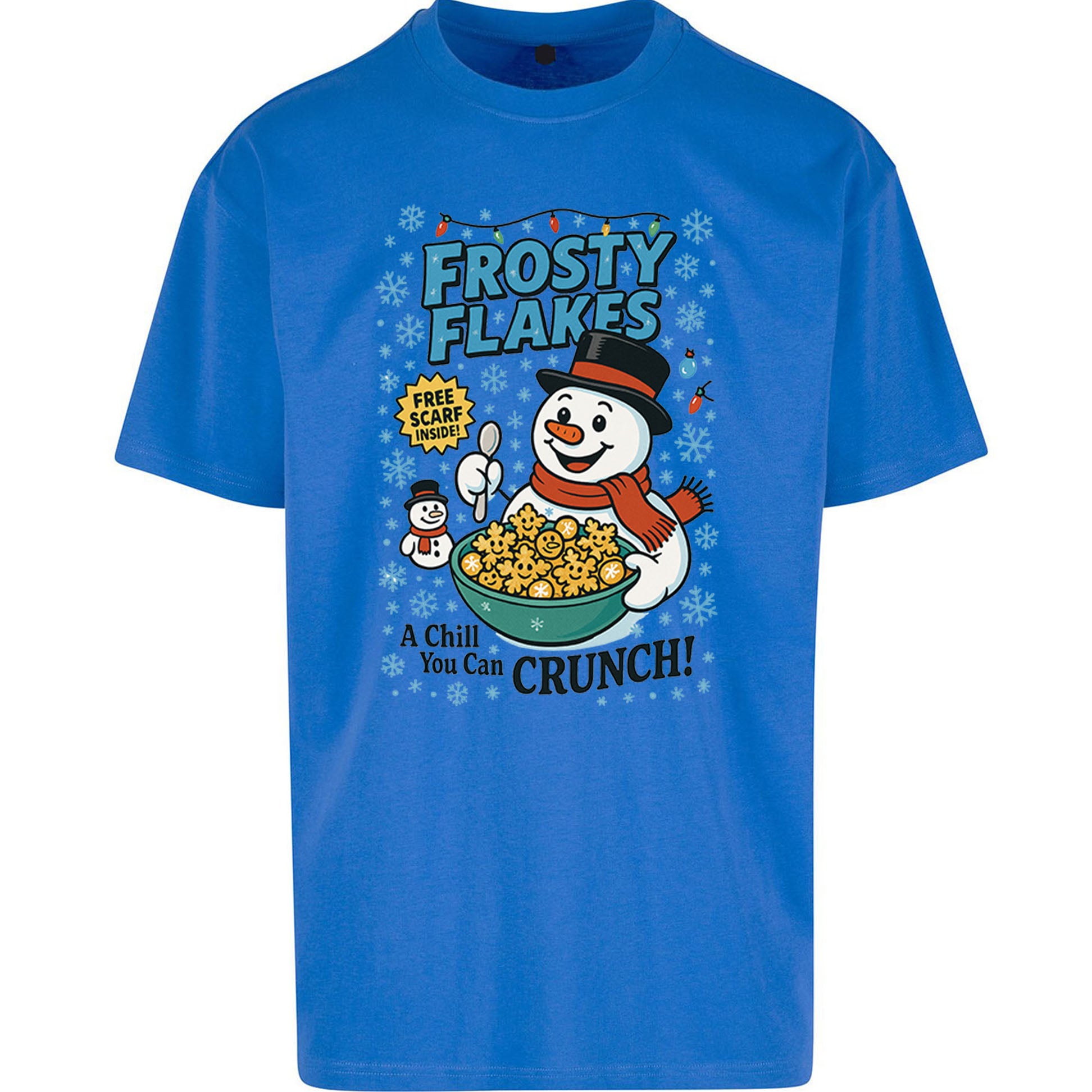 Snowman Christmas Oversized T Shirt 
