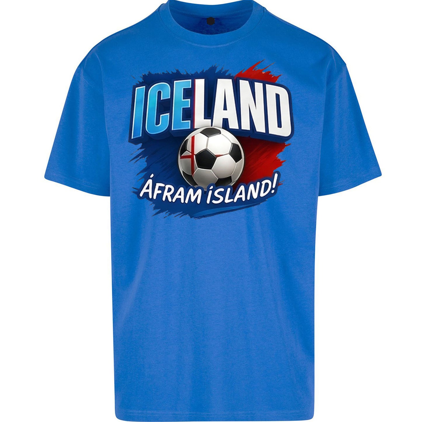 Iceland Retro World Cup Oversized T Shirt