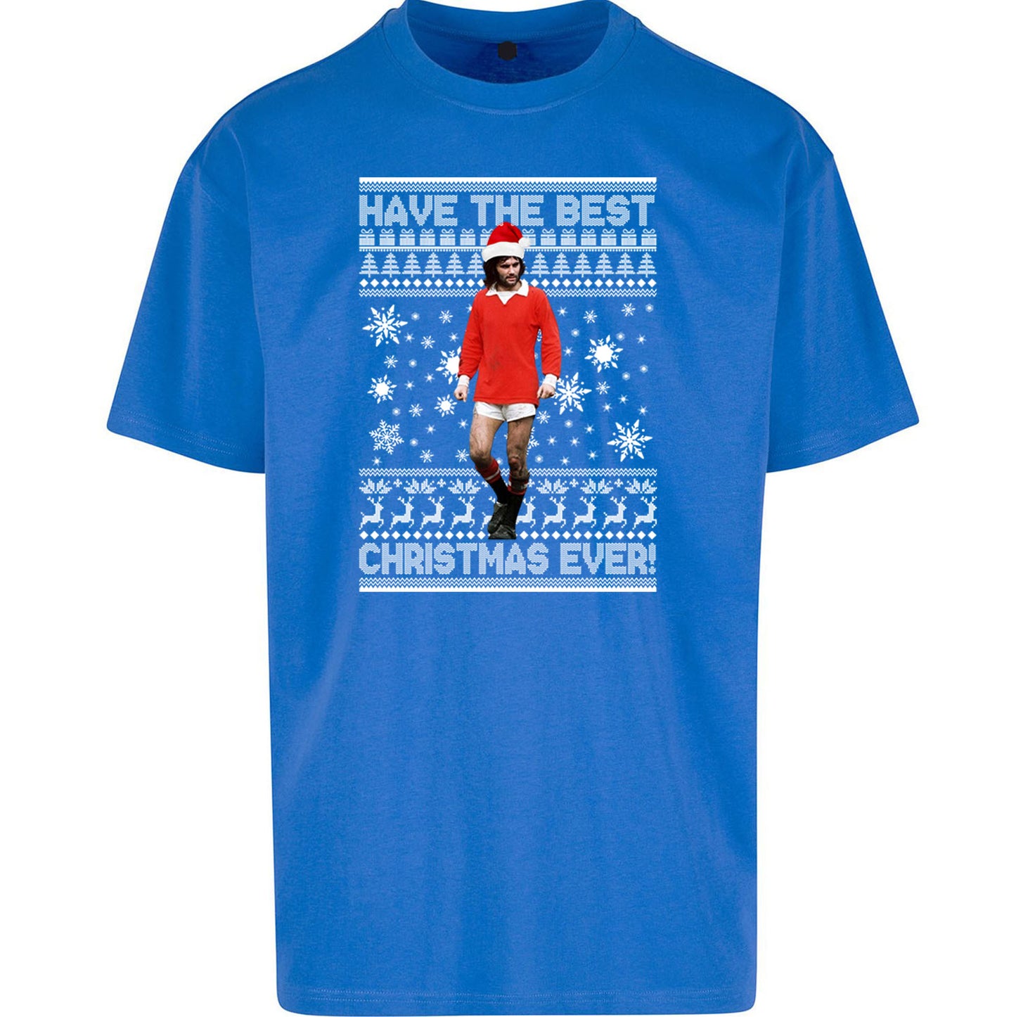 Christmas George Best Oversized T Shirt