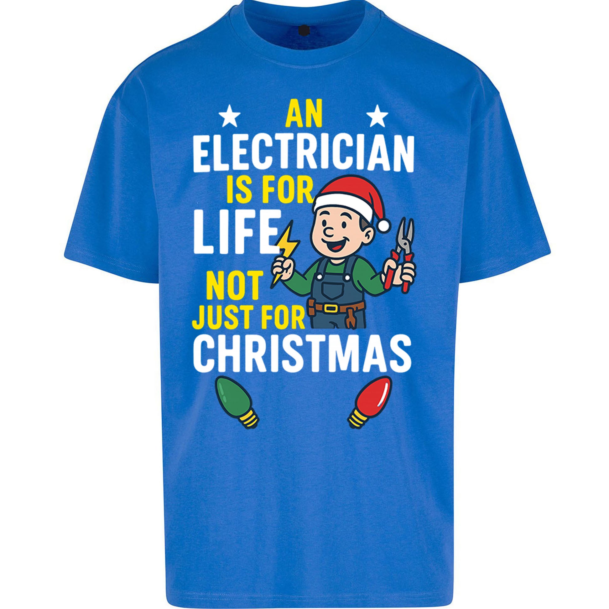 Electrician Christmas Oversized T Shirt