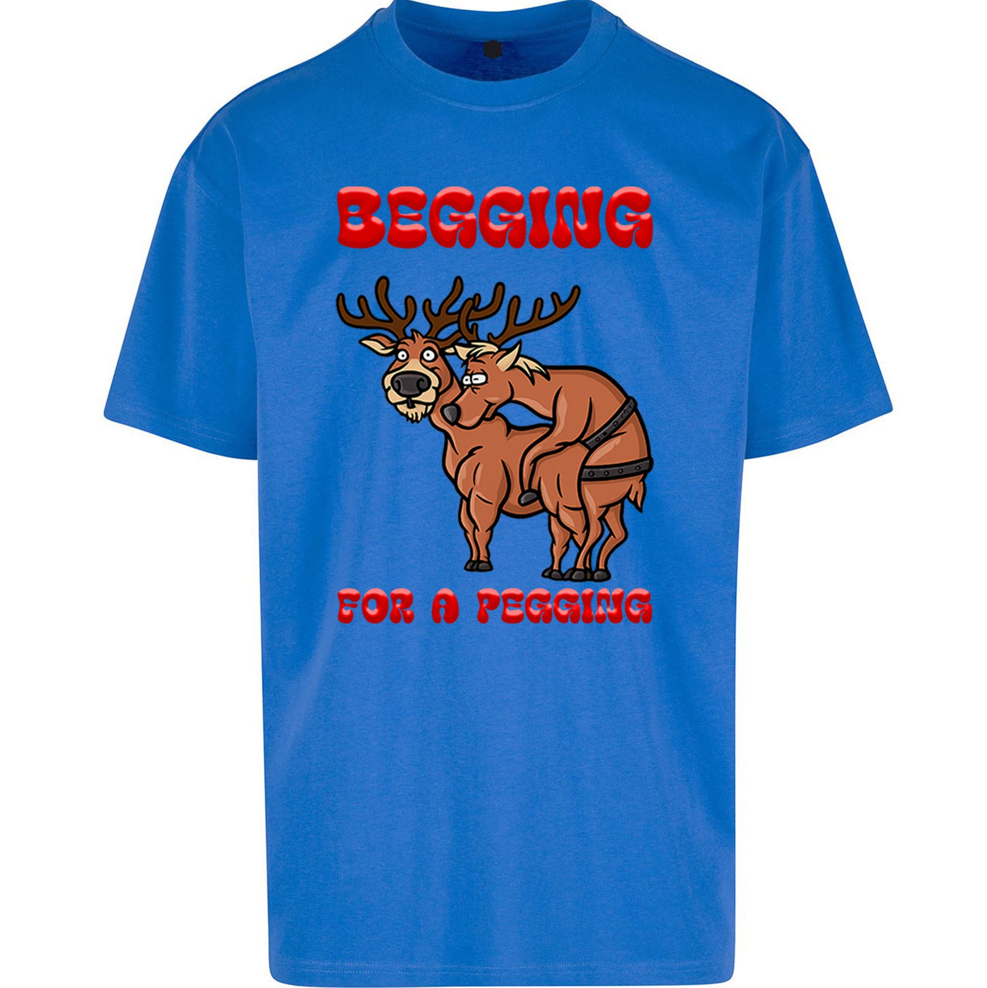 Deer Christmas Oversized T Shirt