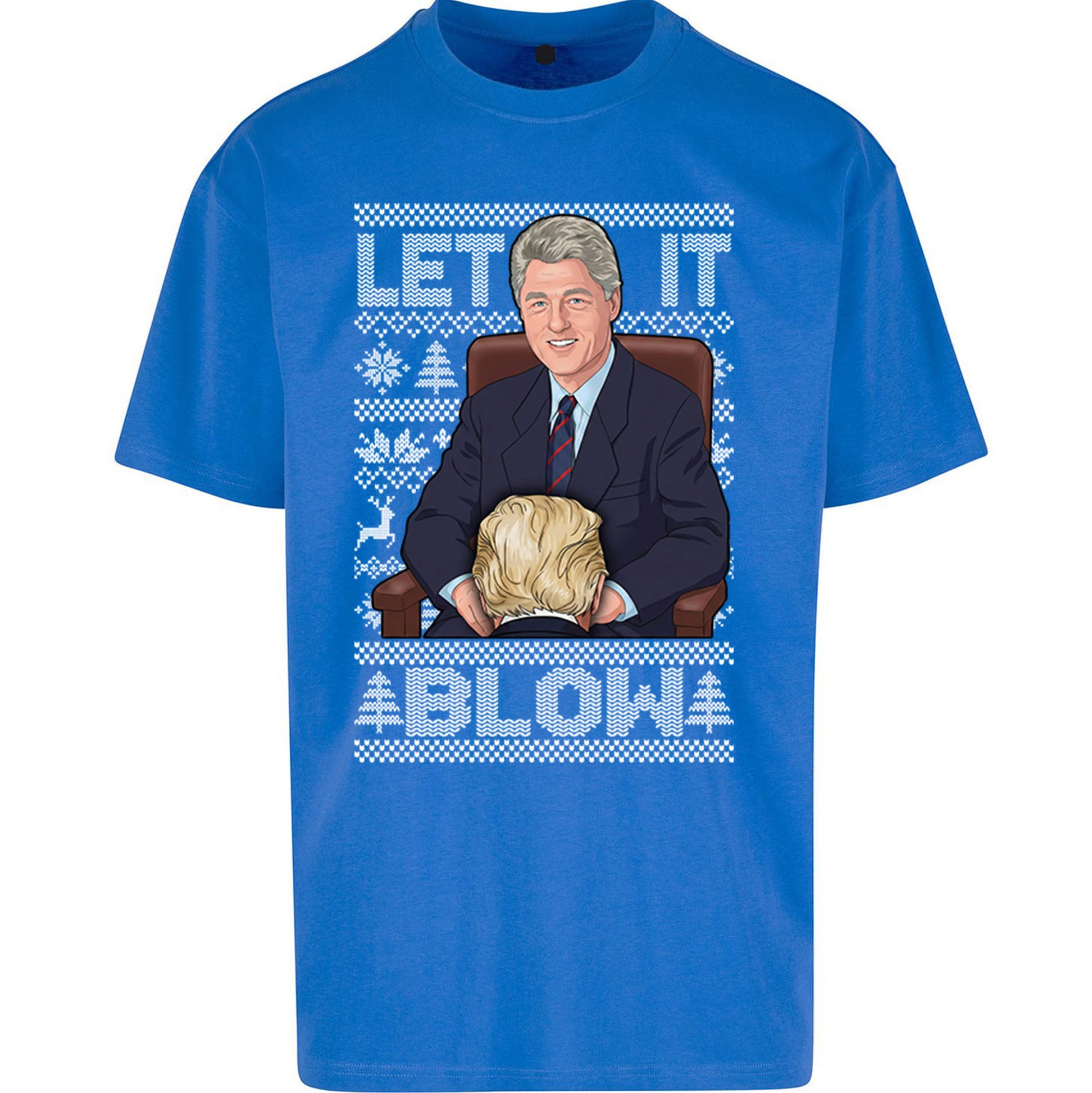 Bill Clinton Christmas Oversized T Shirt 