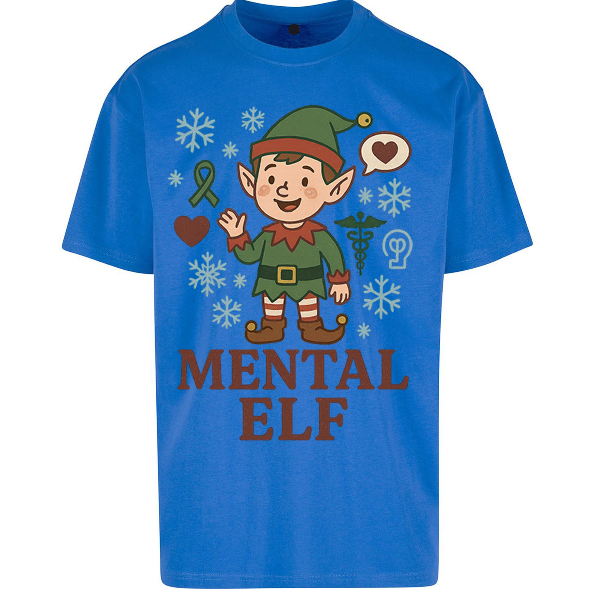 Mental Health Christmas Oversized T Shirt