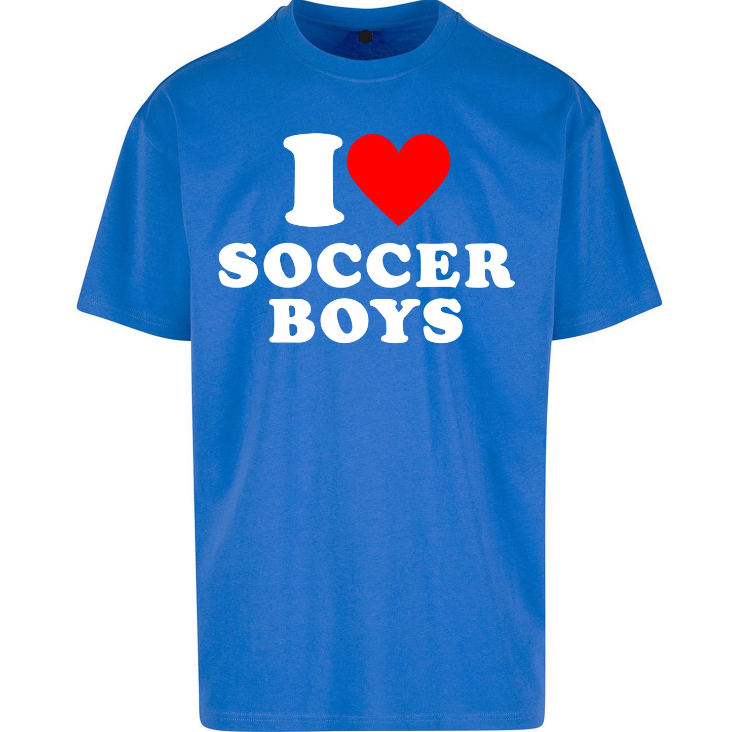 I Love Soccer Boys Oversized T Shirt