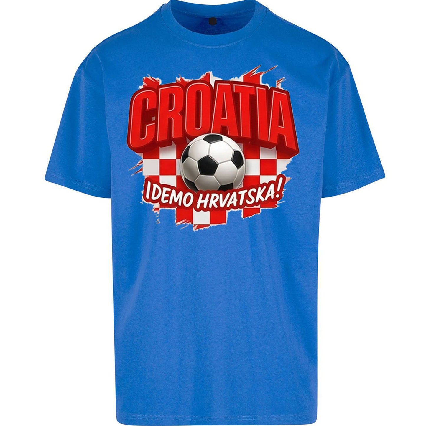 Croatia Retro World Cup Oversized T Shirt 