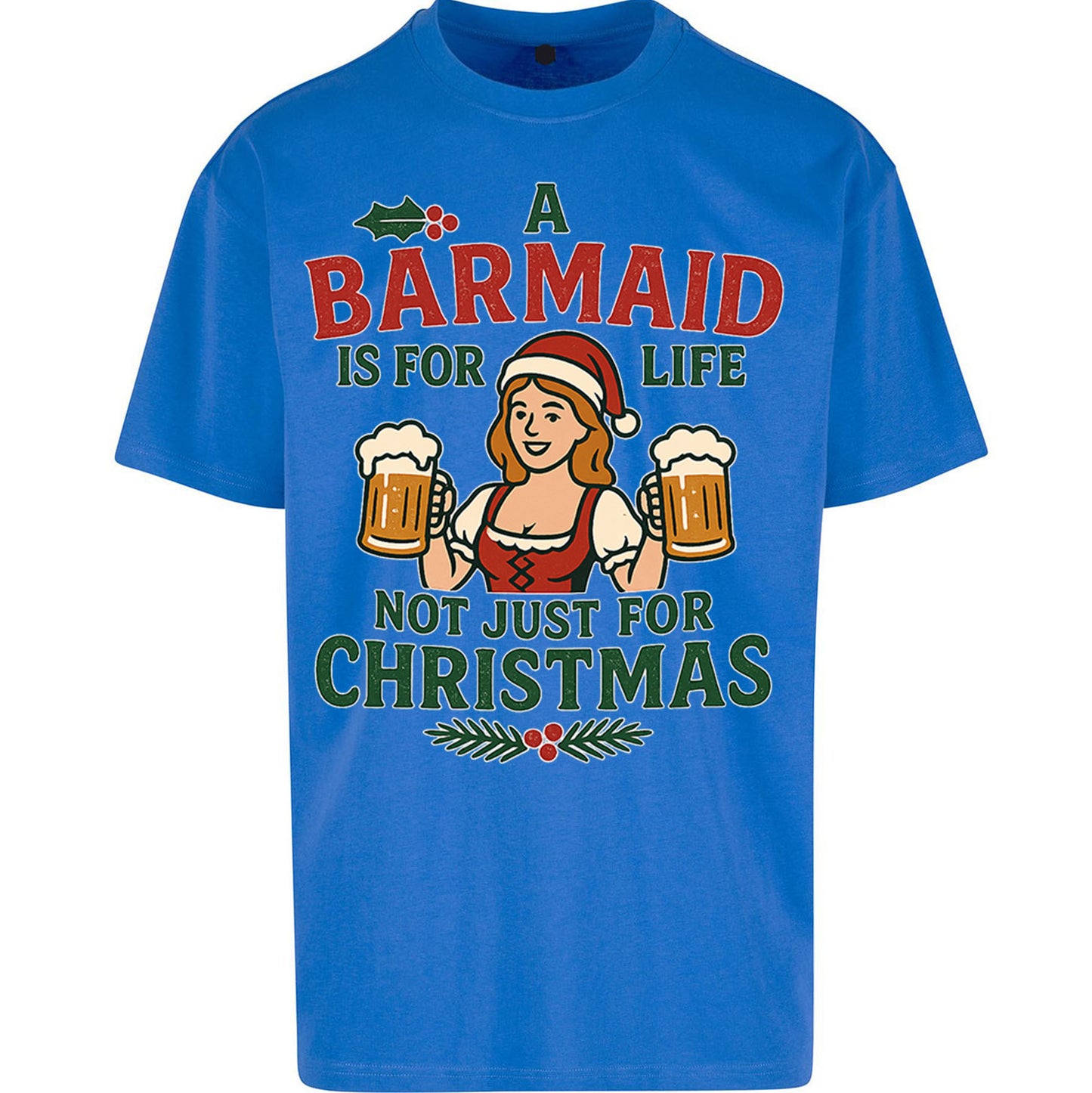 Barmaid Xmas Oversized T Shirt