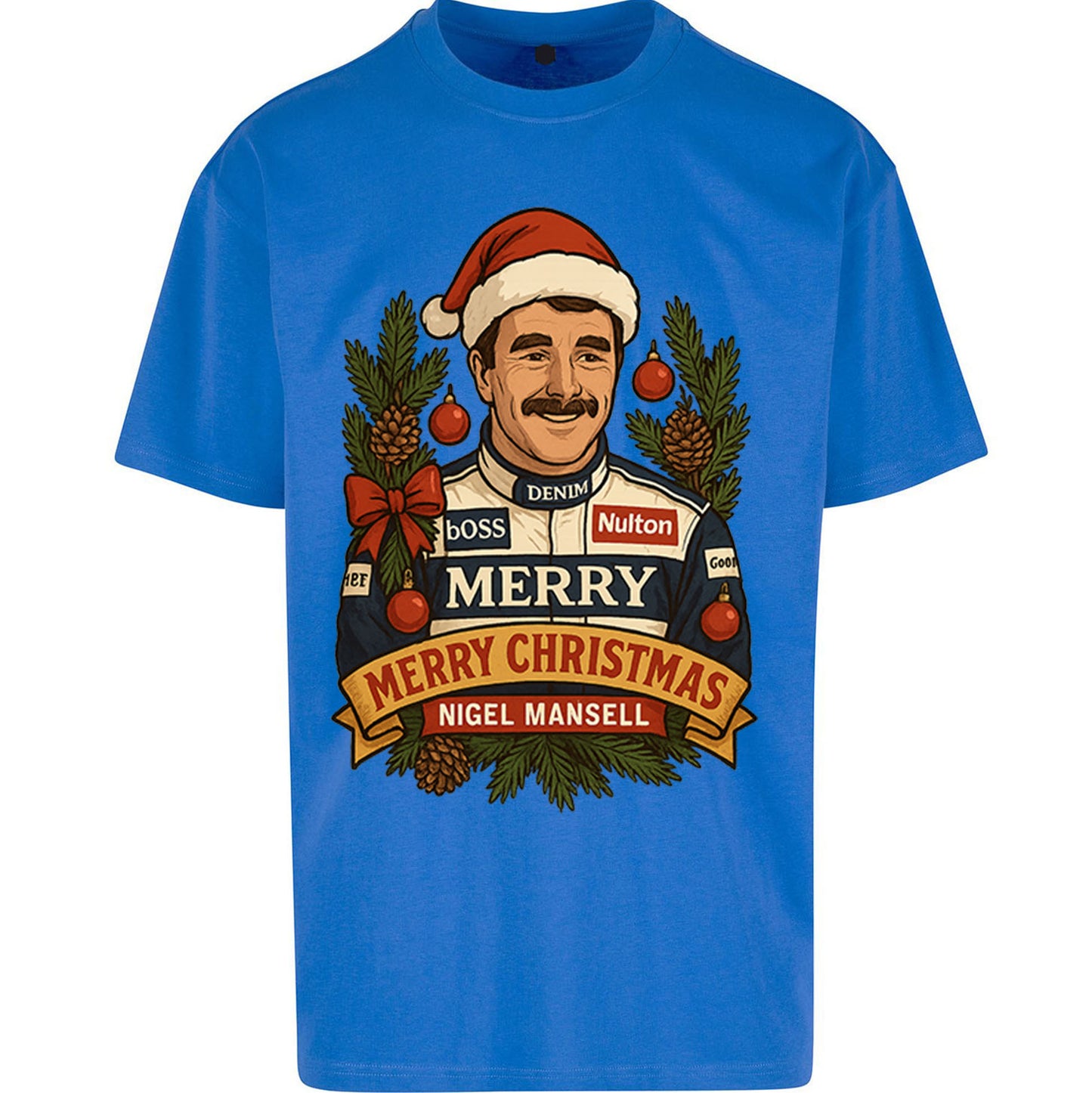Nigel Mansell Christmas Oversized T Shirt