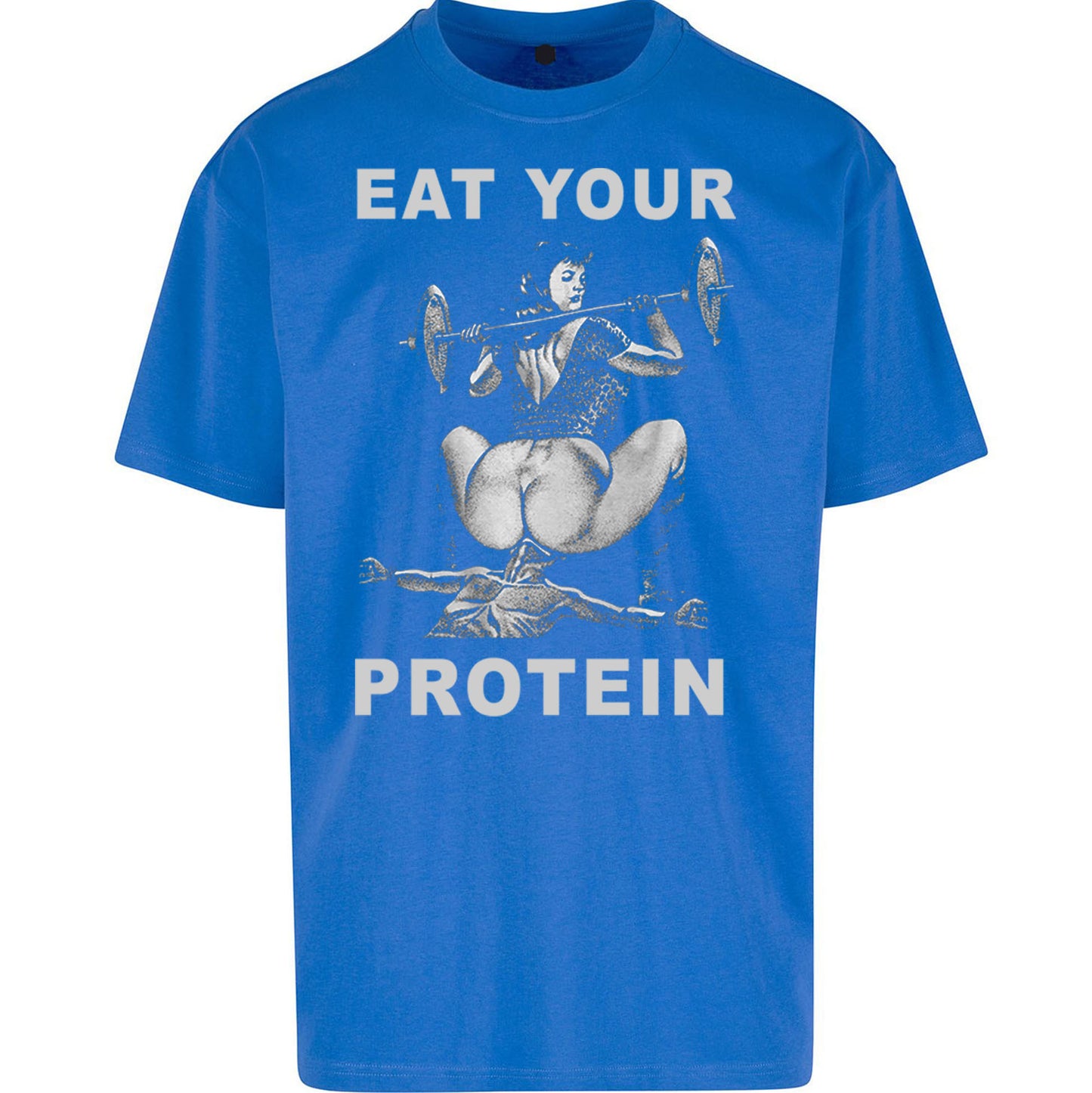 Breakfast Of Champions Eat Your Protein SarcasticOversized T Shirt