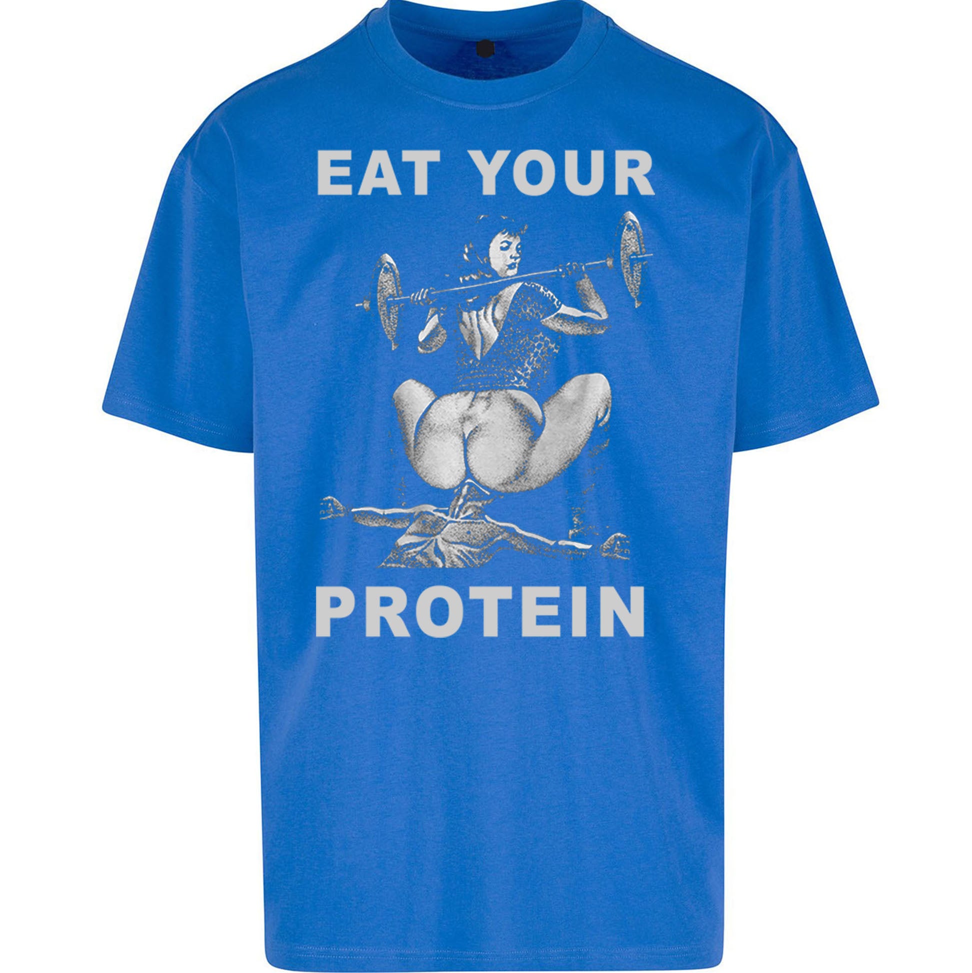 Breakfast Of Champions Eat Your Protein SarcasticOversized T Shirt