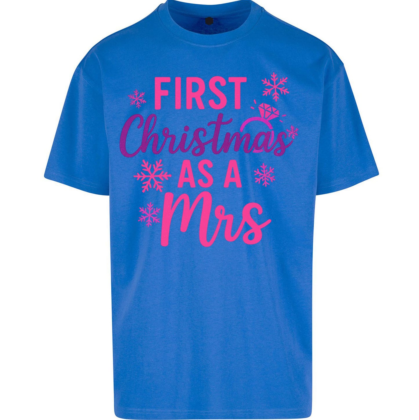 First Christmas As A Mrs Oversized T Shirt