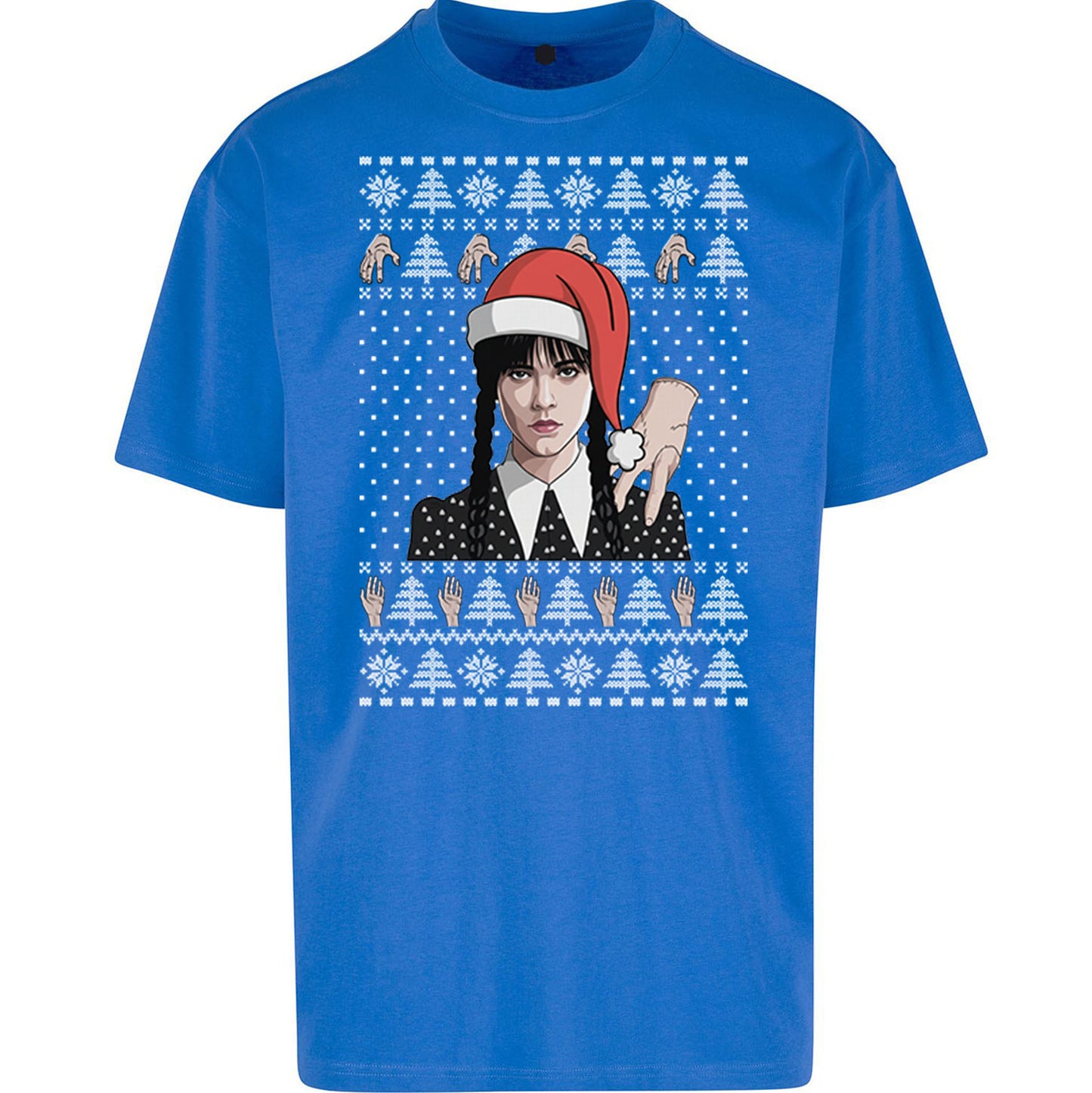 Wedensday Christmas Oversized T Shirt