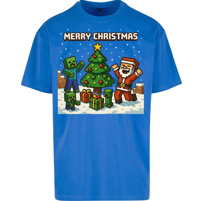 Minecraft Christmas Oversized T Shirt