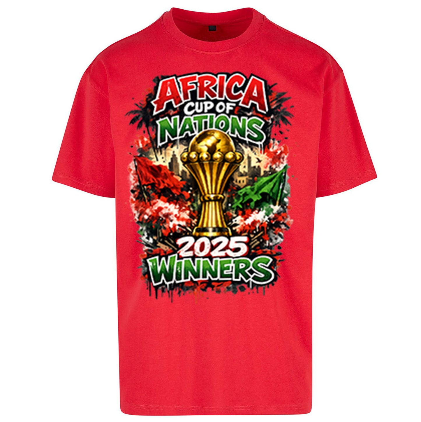 Morocco Africa Cup Of Nations Winners 2025 Oversized T Shirt