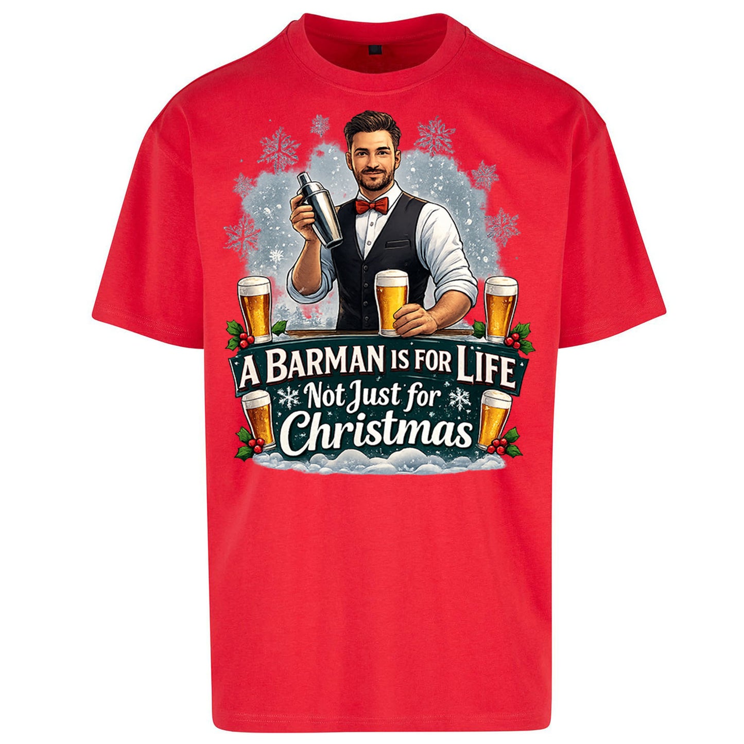 Barman Christmas Oversized T Shirt