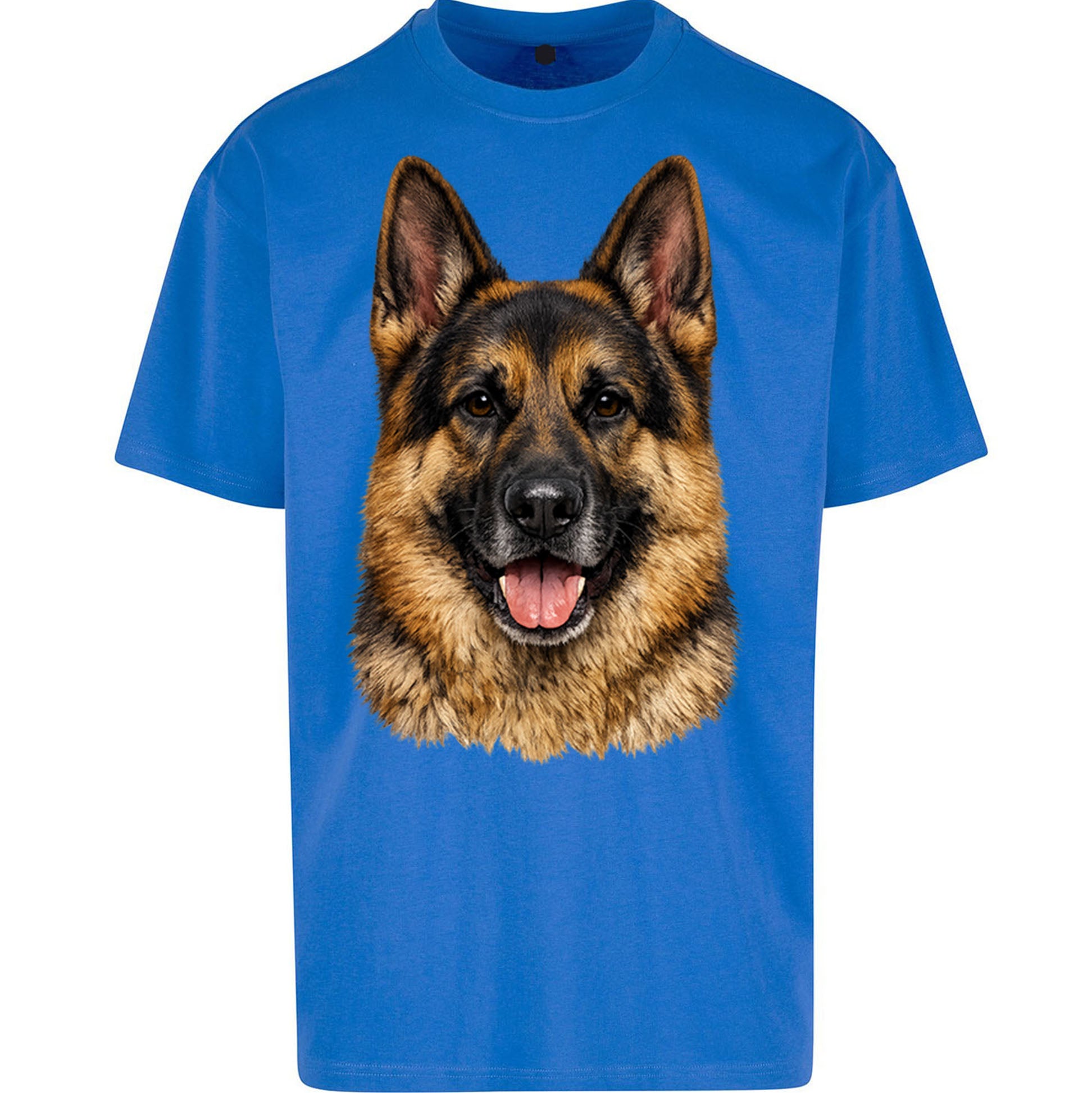 German Shepherd Dog Face Oversized T Shirt
