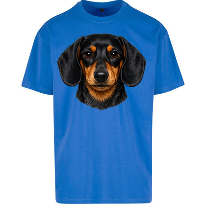 Dachshund Dog Face Oversized T Shirt