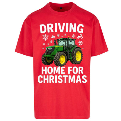 John Deere Tractor Christmas Oversized T Shirt