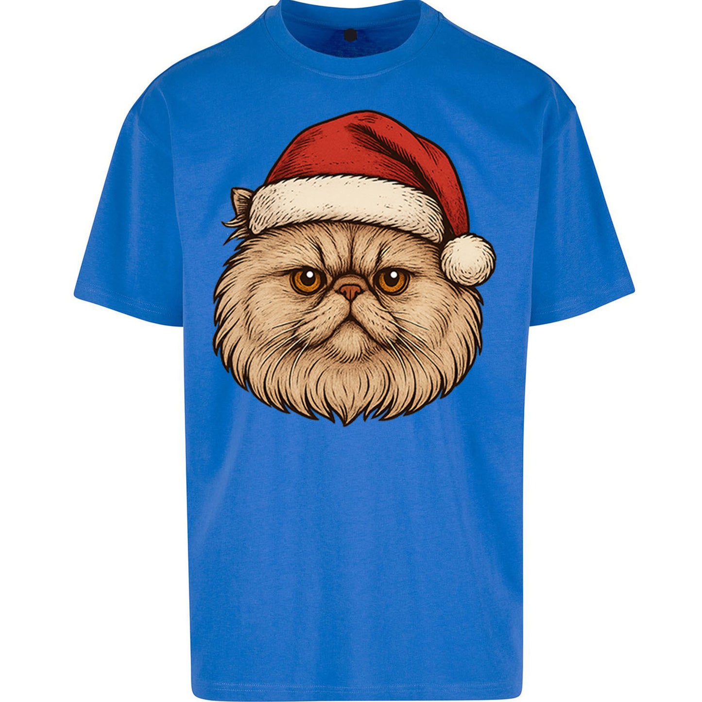 Persian Cat Face Christmas - Oversized T Shirt