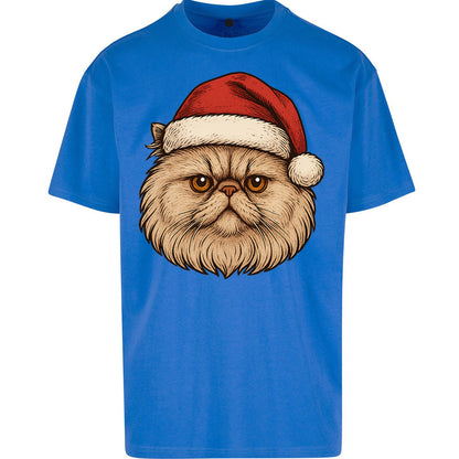 Persian Cat Face Christmas - Oversized T Shirt
