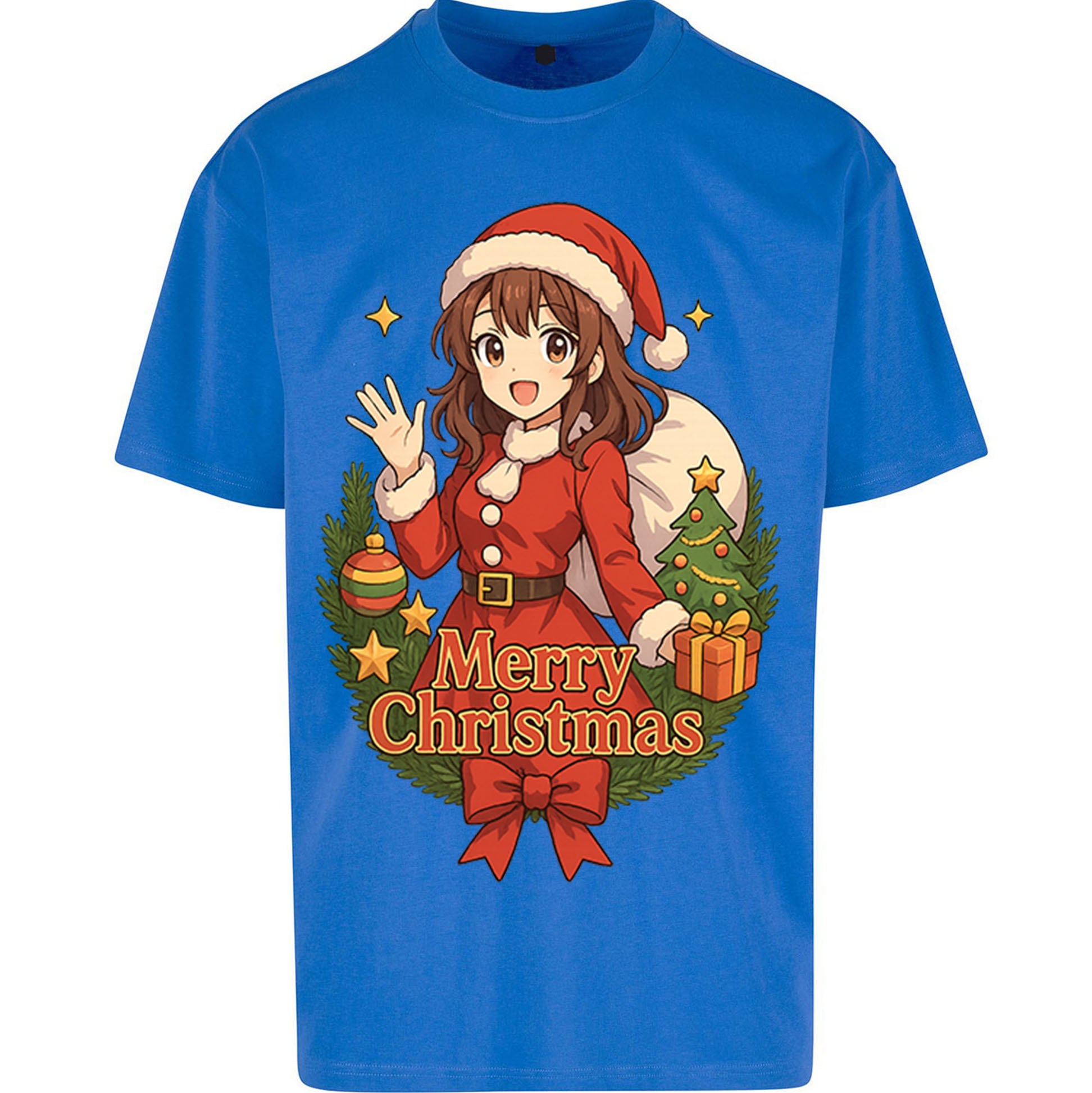 Anime Christmas Oversized T Shirt