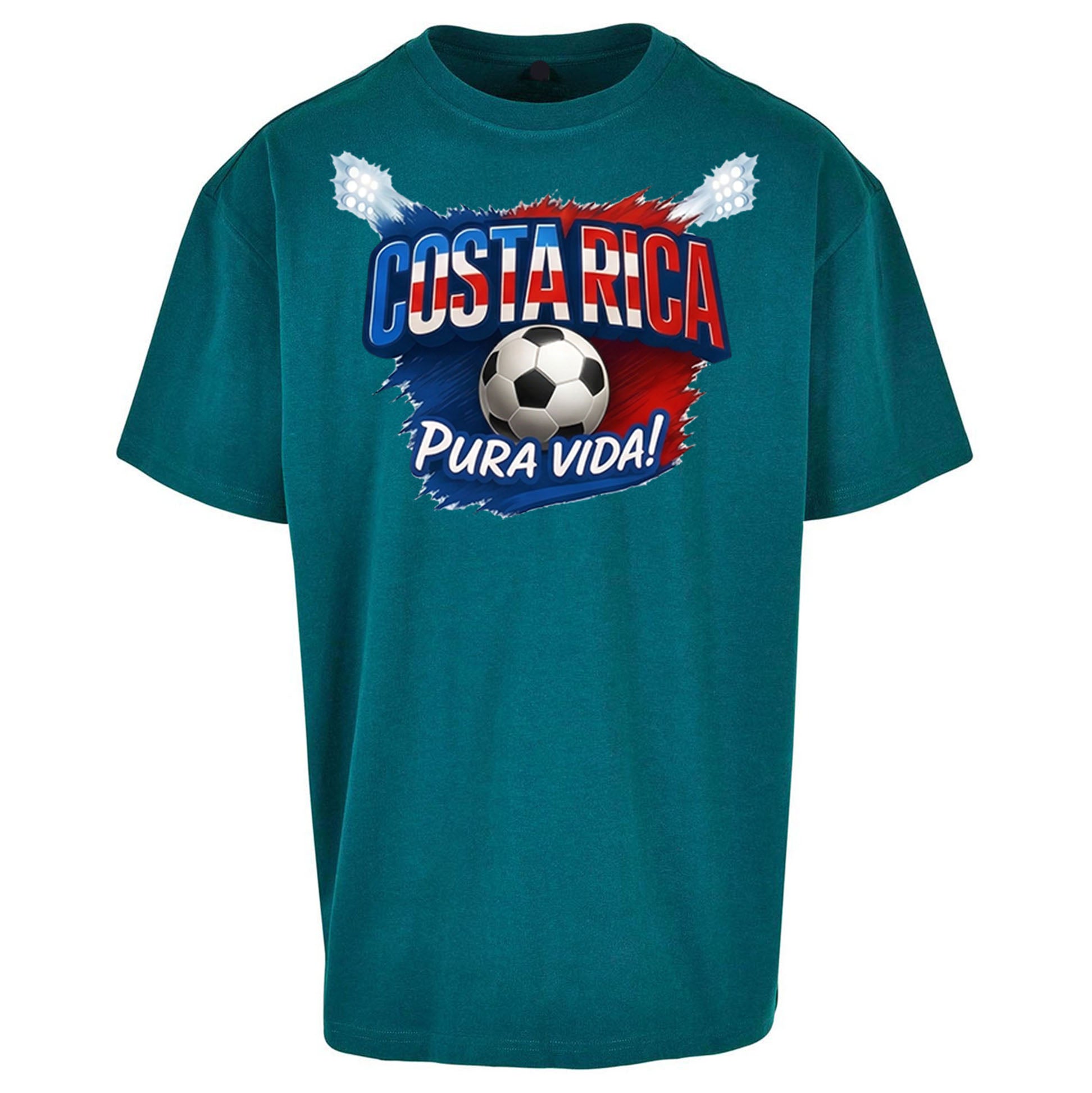 Costa Rica Retro World Cup Oversized T Shirt