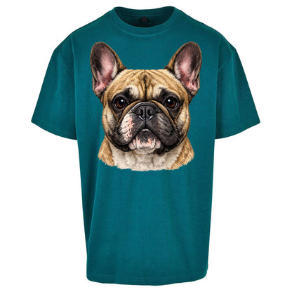 French Bulldog Face Oversized T Shirt