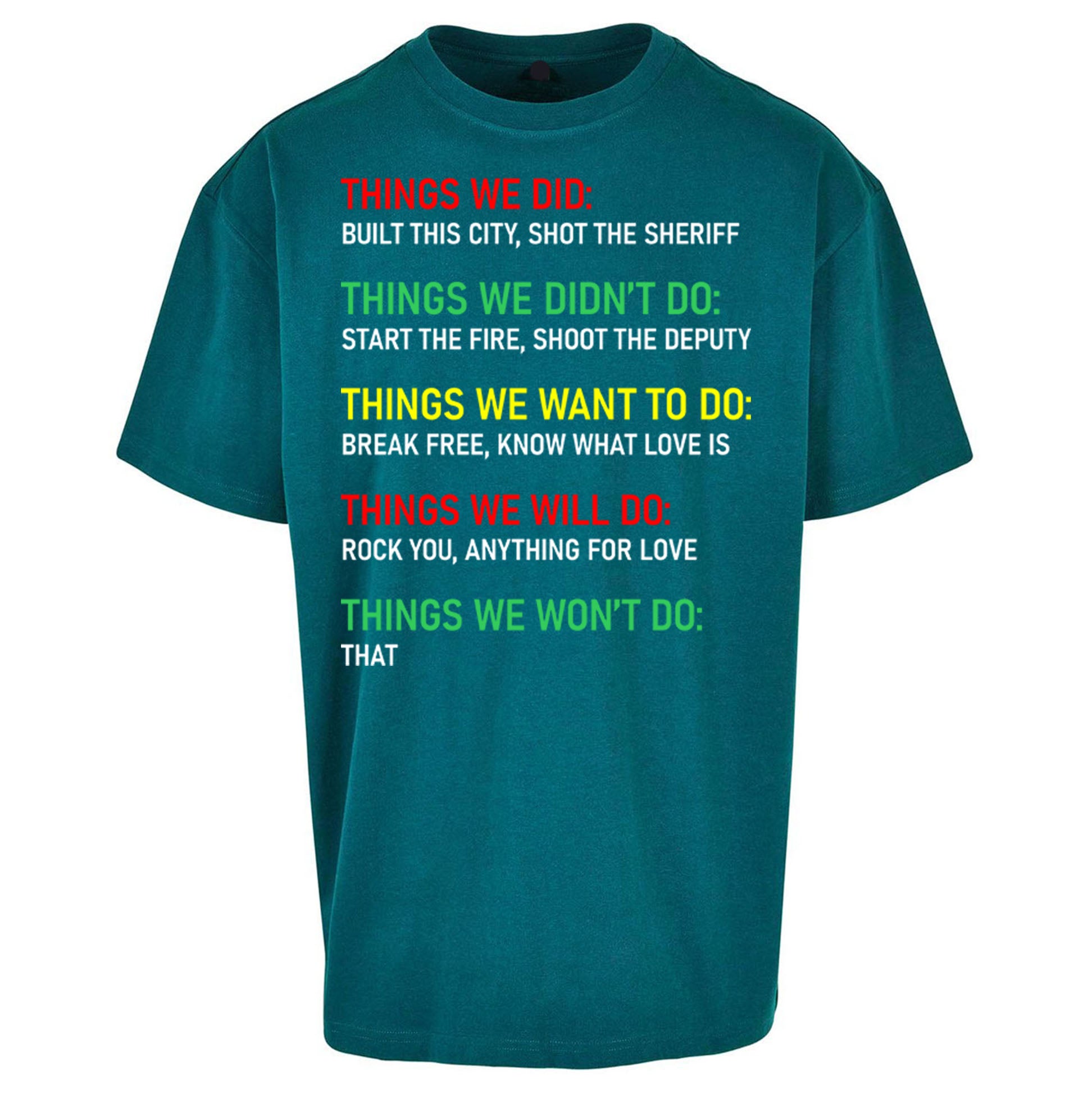 Bob Marley Music Oversized T Shirt