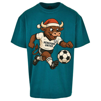 Retro Hereford Christmas Oversized T Shirt 