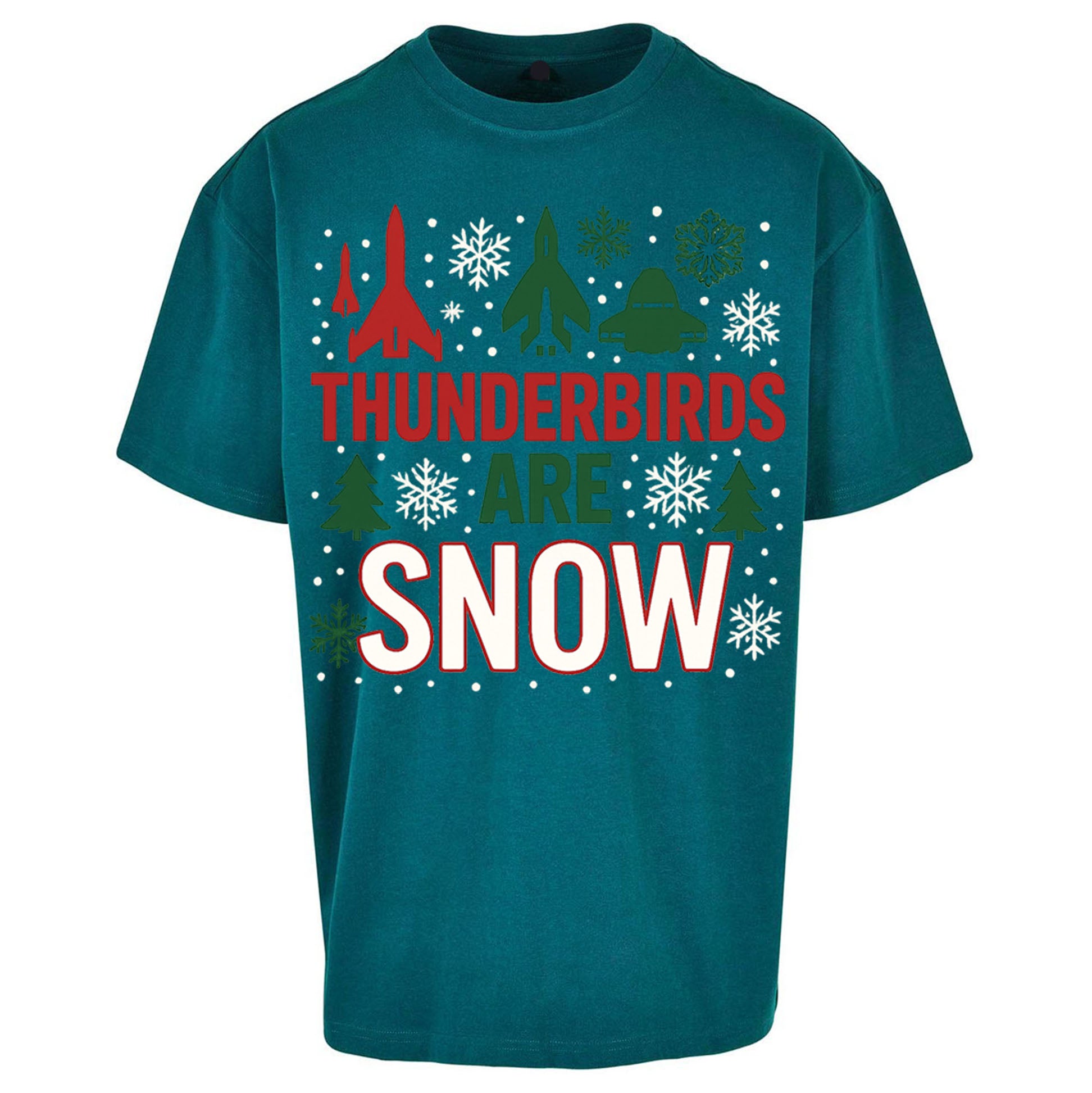 Thunderbirds Christmas Oversized T Shirt 