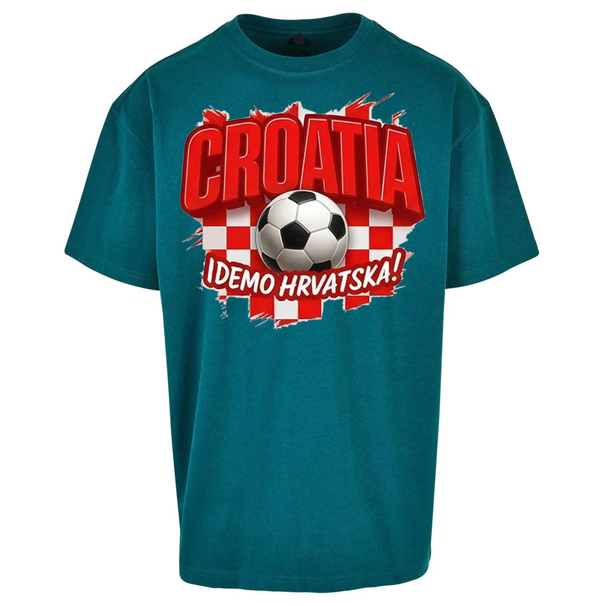 Croatia Retro World Cup Oversized T Shirt 