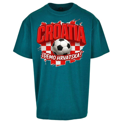 Croatia Retro World Cup Oversized T Shirt 