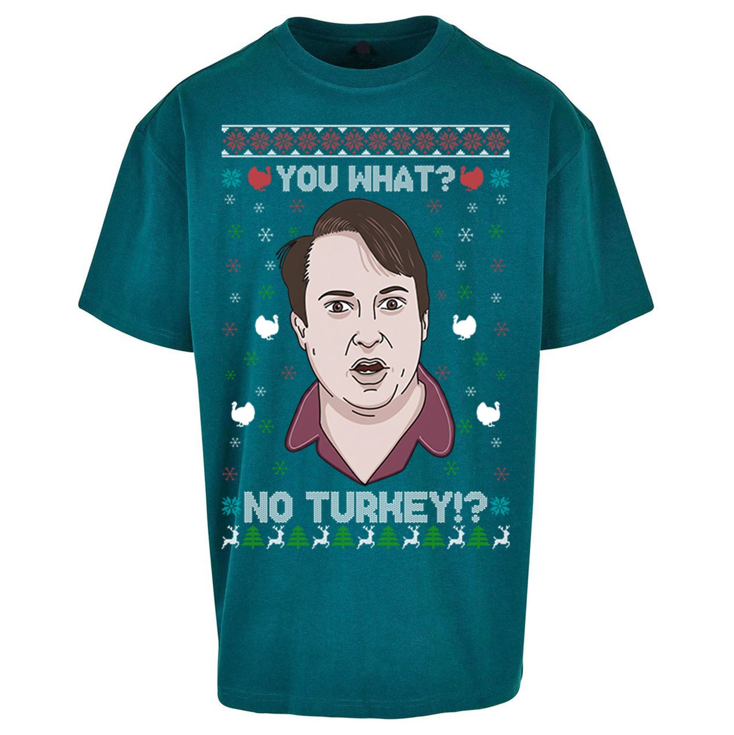 Peep Show Christmas Oversized T Shirt 