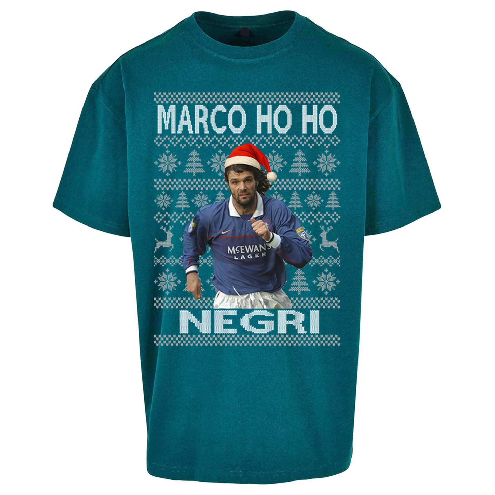Rangers FC Christmas Oversized T Shirt 