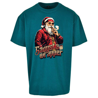 Santa Claus Gangster Oversized T Shirt