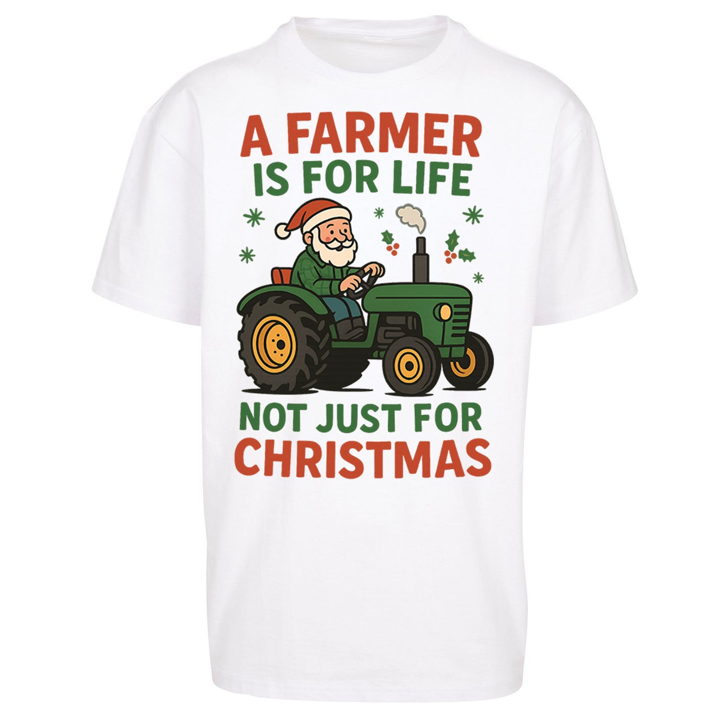 Farmer Christmas Oversized T Shirt