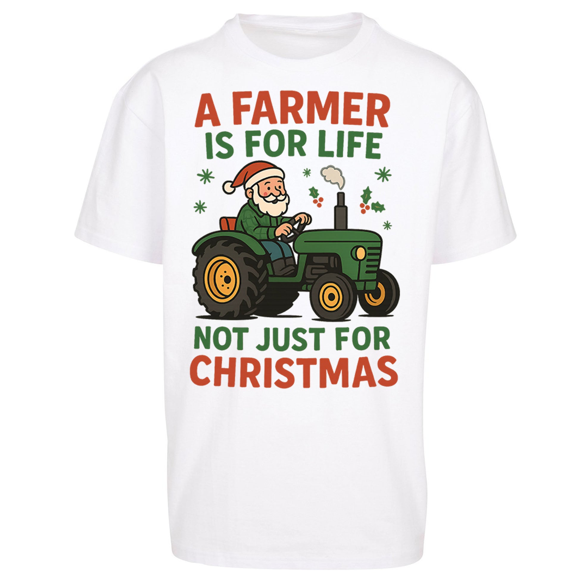 Farmer Christmas Oversized T Shirt