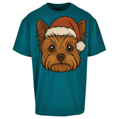 Yorkshire Terrier Face Christmas - Oversized T Shirt