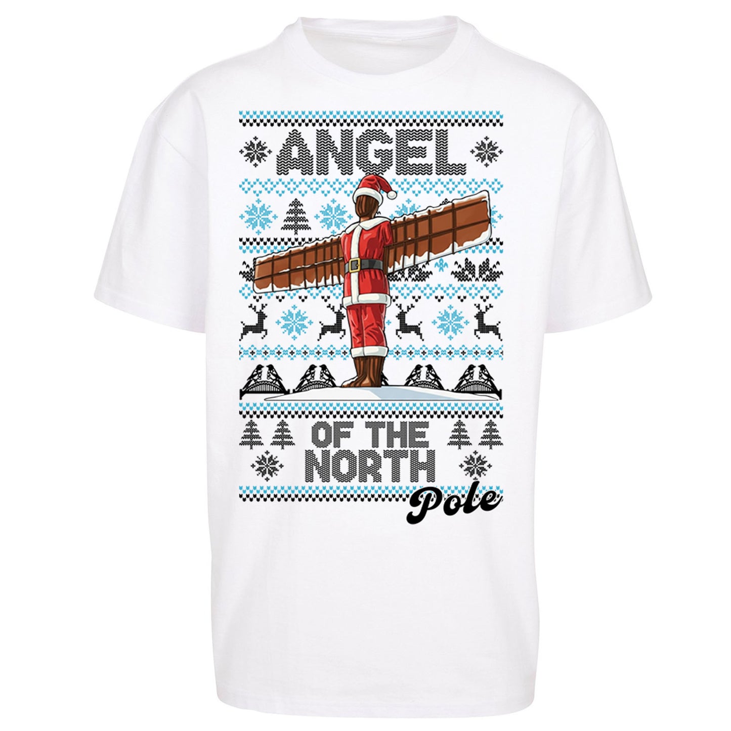 Angel Of The North Pole Christmas Oversized T Shirt
