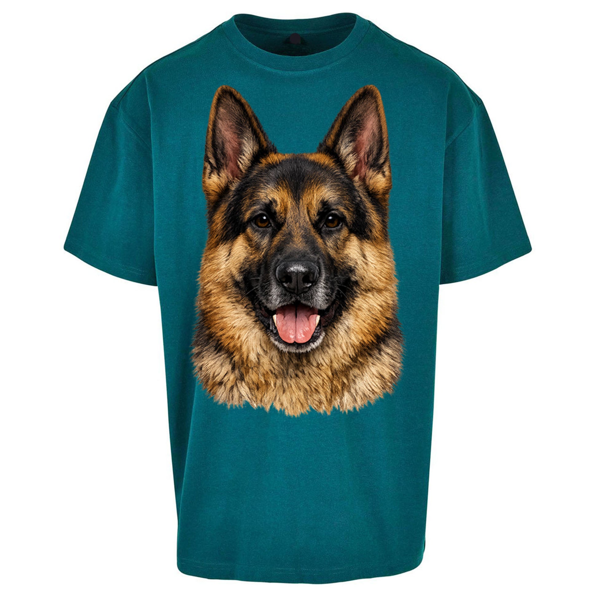 German Shepherd Dog Face Oversized T Shirt