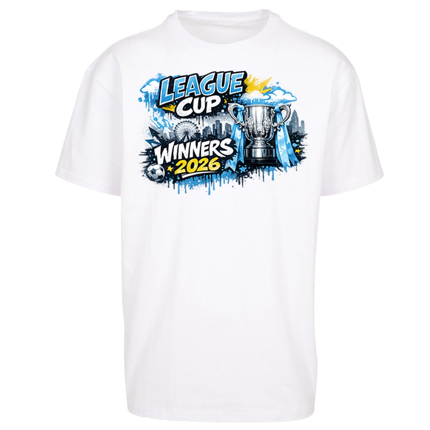 Man City League Cup Winners 2026 Oversized T Shirt