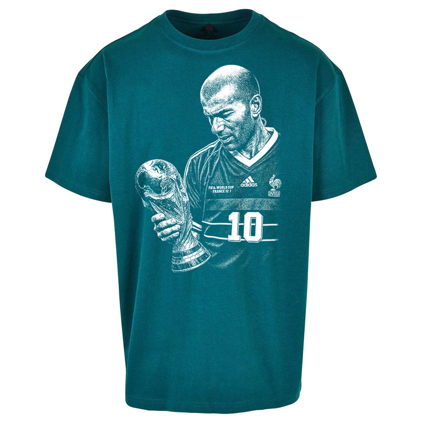 Zidane France Footballer Oversized T Shirt